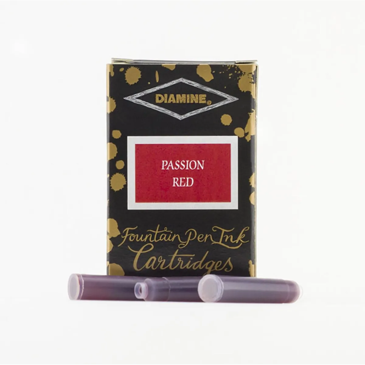 Cartouche d'encre Diamine Passion Red - Pack de 18 pcs