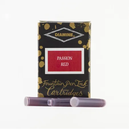 Cartouche d'encre Diamine Passion Red - Pack de 18 pcs