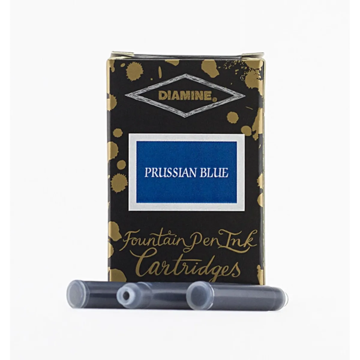 Cartouche d'encre Diamine Prussian Blue - Pack de 18 pcs