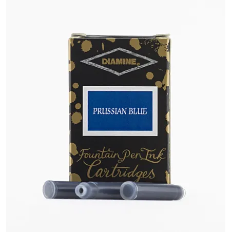 Cartouche d'encre Diamine Prussian Blue - Pack de 18 pcs