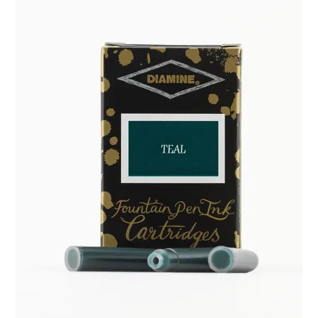 Cartouche d'encre Diamine Teal - Pack de 18 pcs