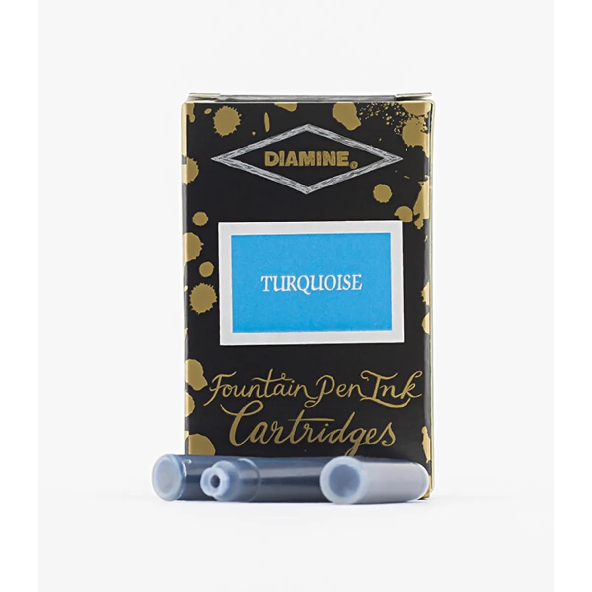 Cartouche d'encre Diamine Turquoise - Pack de 18 pcs