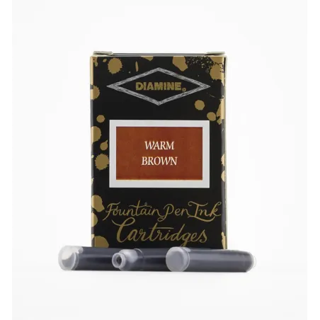 Cartouche d'encre Diamine Warm Brown - Pack de 18 pcs