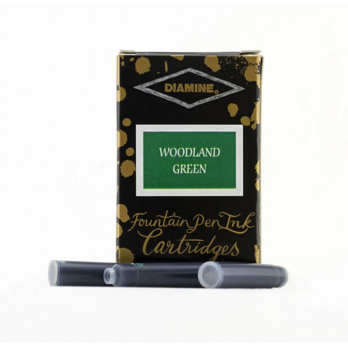 Cartouche d'encre Diamine Woodland Green - Pack de 18 pcs