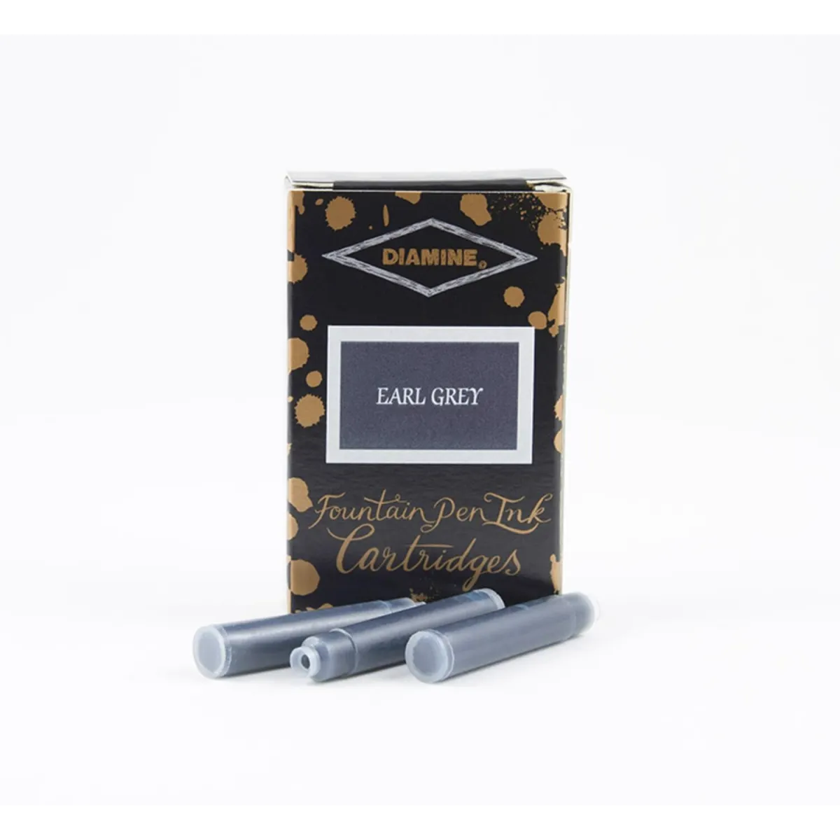 Cartouche d'encre Diamine Earl Grey - Pack 18 pcs