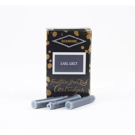 Cartouche d'encre Diamine Earl Grey - Pack 18 pcs