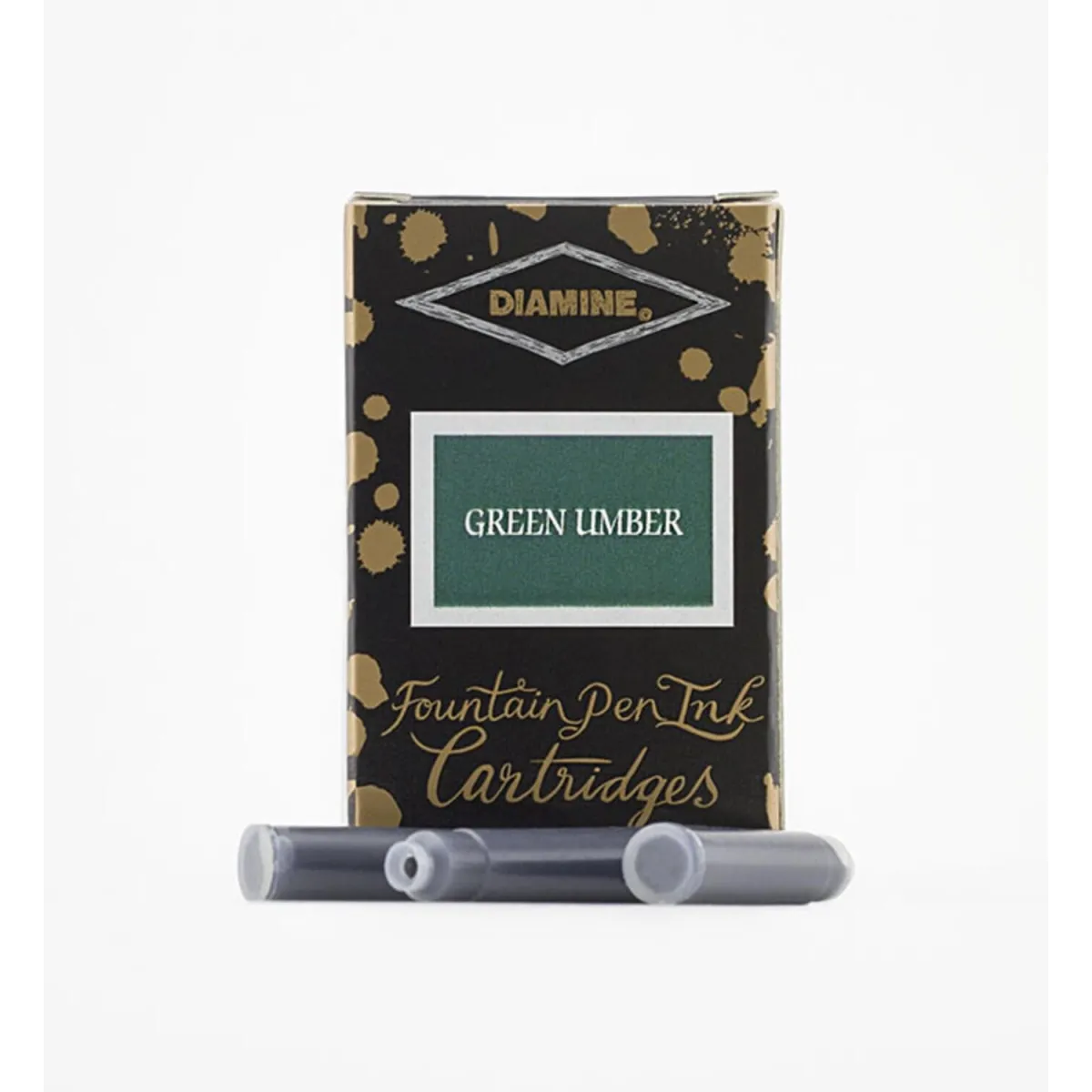 Cartouche d'encre Diamine Green Umber - Pack de 18 pcs