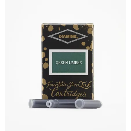 Cartouche d'encre Diamine Green Umber - Pack de 18 pcs