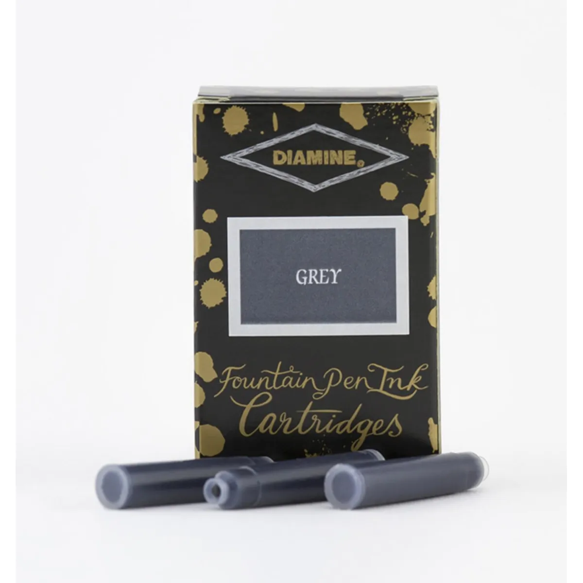 Cartouche d'encre Diamine Grey - Pack 18 pcs
