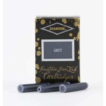 Cartouche d'encre Diamine Grey - Pack 18 pcs