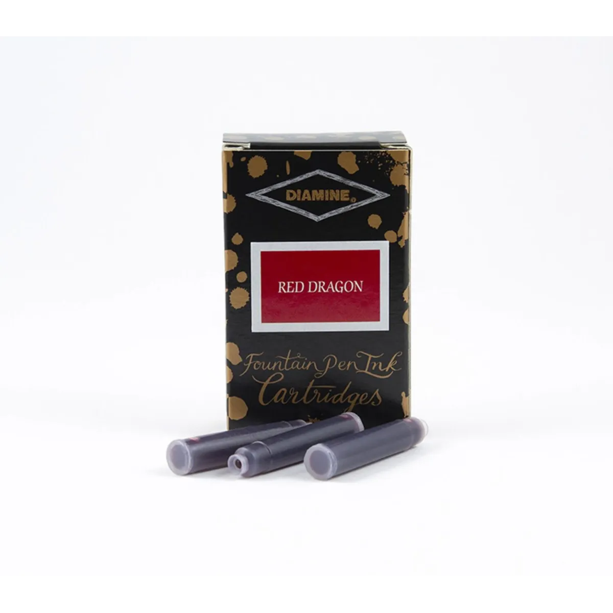 Cartouche d'encre Diamine Red Dragon - Pack de 18 pcs