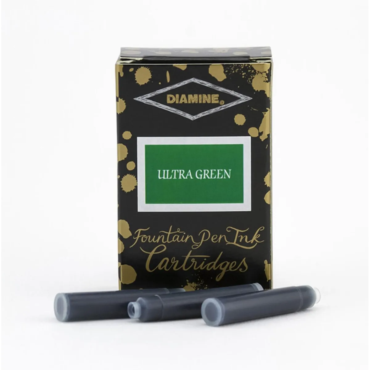 Cartouche d'encre Diamine Ultra Green - Pack de 18 pcs