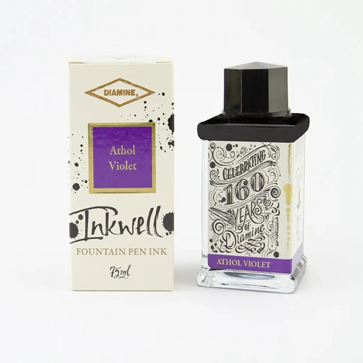 Flacon d'encre Diamine Athol Violet - 160e Anniversaire 75 ml