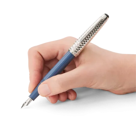 Stylo Plume Montblanc Meisterstück Glacier Doué - Plume Or 18K