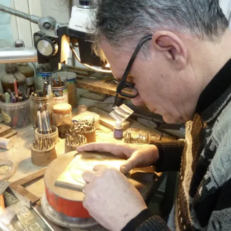 Jean-Luc Seigneur dans son atelier