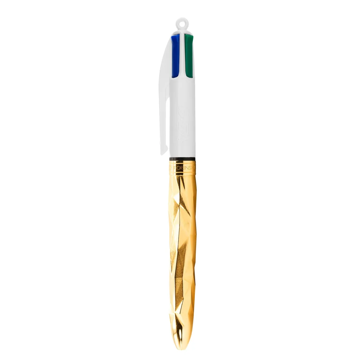 Stylo Bille BIC 4 Couleurs Maison Tournaire "Bic x Orlinski x Tournaire" bronze jaune - Profil