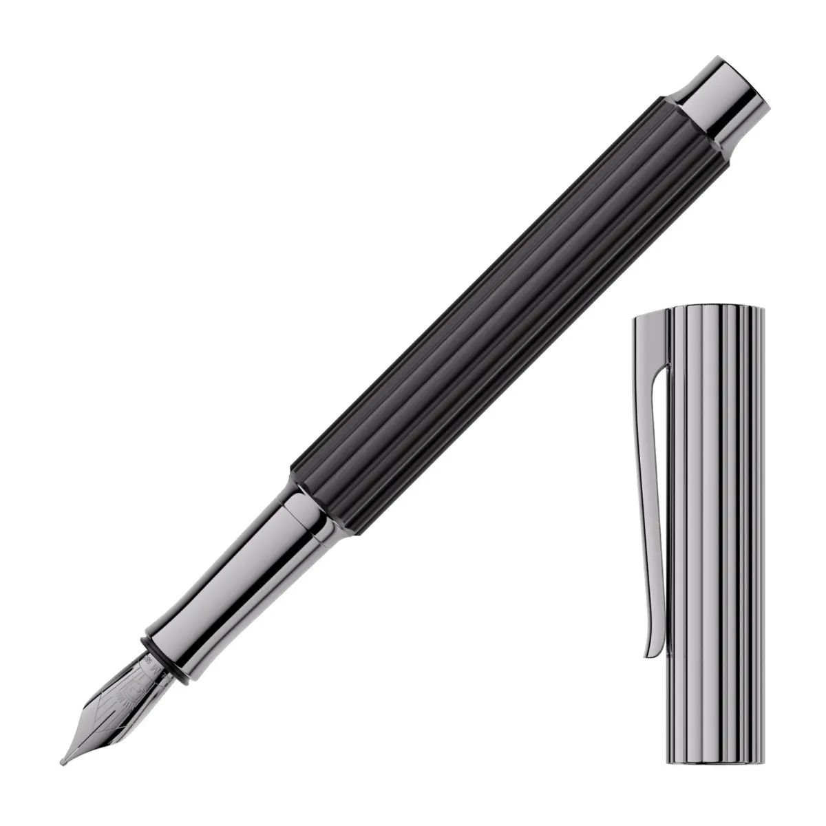Stylo-plume B Graf von Faber Castell - Bloom Ebène 14k