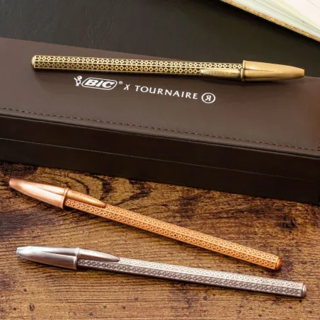 Stylo bille BIC Cristal Alchimie - Éd. limitée Bronze et Or Tournaire