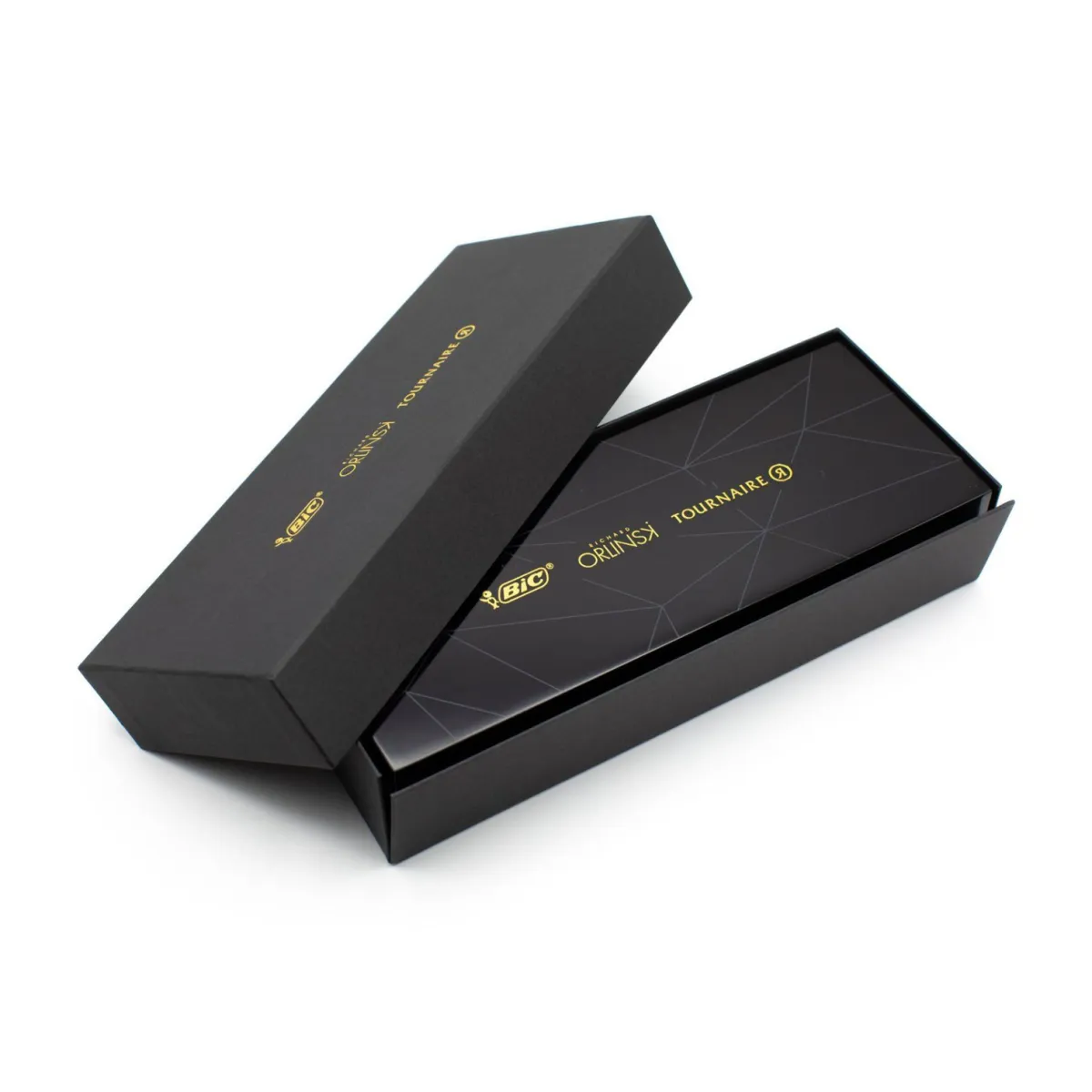 Stylo Bille BIC 4 Couleurs Maison Tournaire "Bic x Orlinski x Tournaire" bronze jaune - Coffret