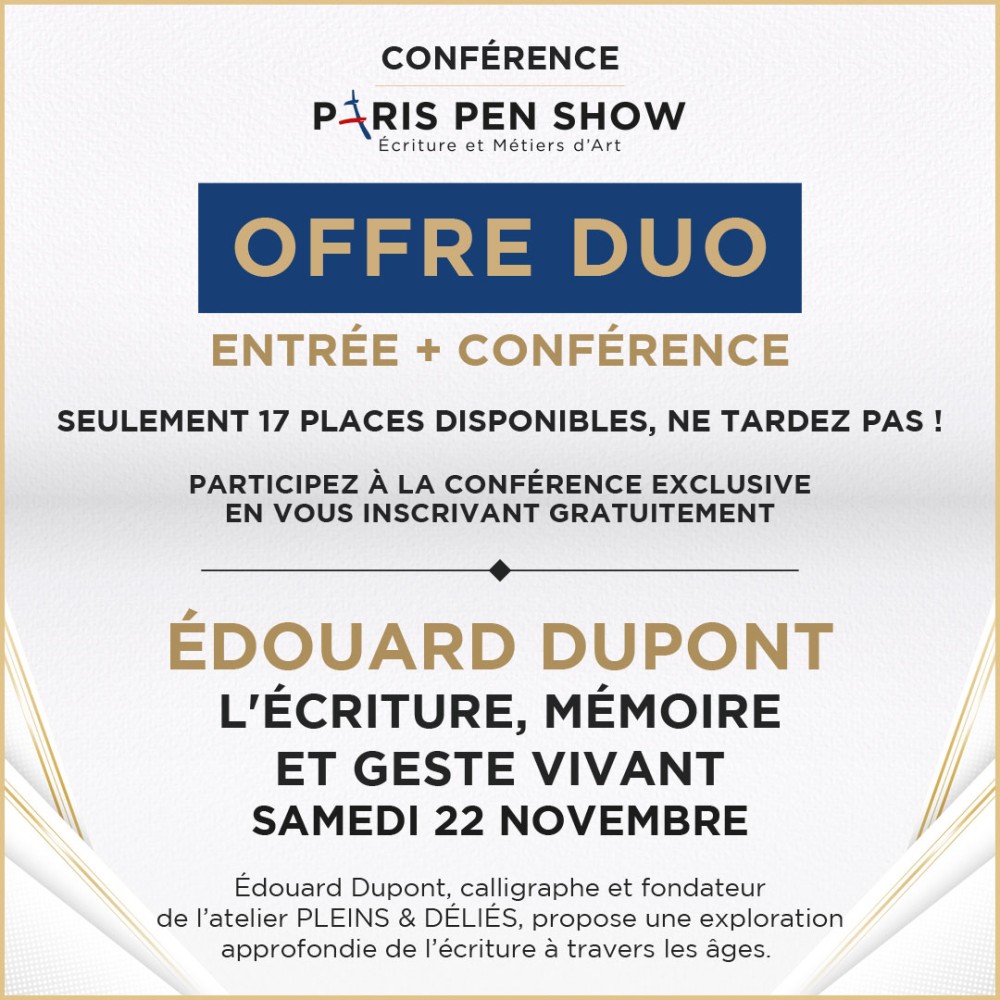 Conférence « L'écriture, mémoire et geste vivant » de Édouard Dupont