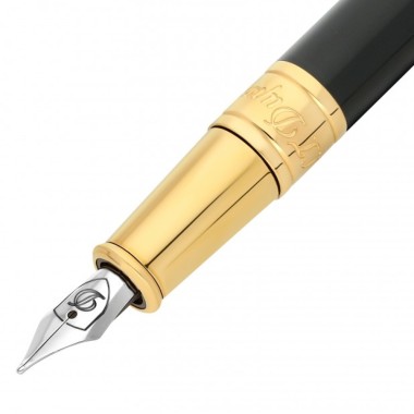 Stylo plume (M) S.T. Dupont - D-Initial Noir/Doré