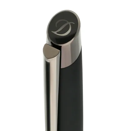 Stylo Bille S.T. Dupont - Défi Millénium - Gun Metal/Noir Mat - Logo