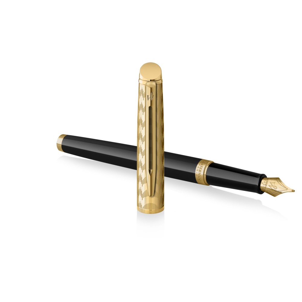 Stylo plume F Waterman Hémisphère - Collection Opera - Noir et or