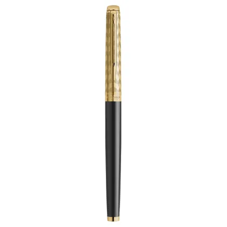 Stylo Roller Waterman Hémisphère - Collection Opera - Noir et or - Fermé