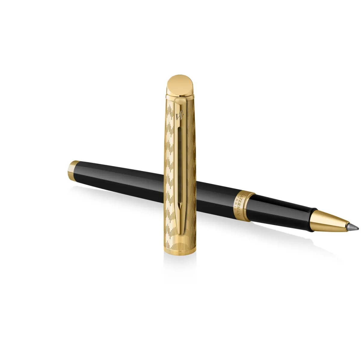 Stylo Roller Waterman Hémisphère - Collection Opera - Noir et or - Ouvert