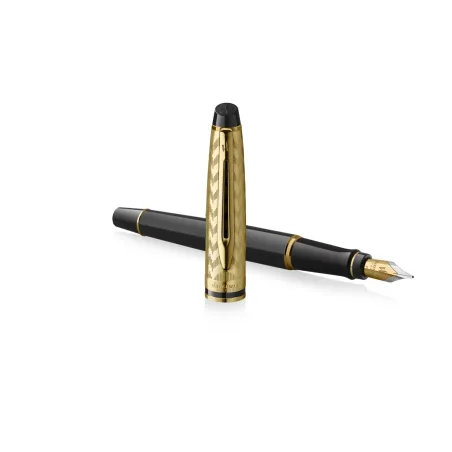 Stylo Plume (M) Waterman Expert - La collection Opera - Noir et or - ouvert