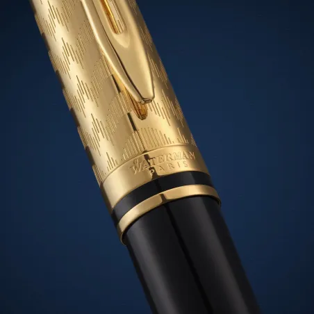 Stylo Roller (F) Waterman Expert De Luxe - La collection Opera - Noir et or