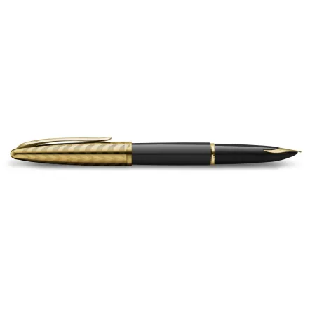 Stylo Plume (F) Waterman Carène De Luxe - La collection Opera - Noir et or - Profil