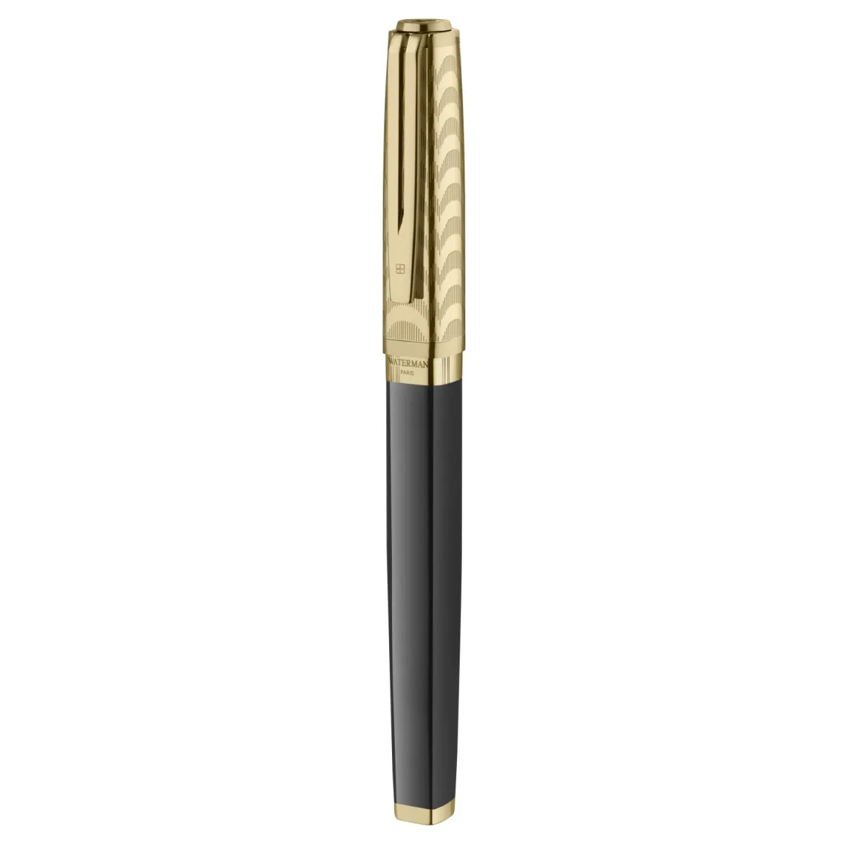 Stylo Plume (F) Waterman Exception De Luxe - La collection Opera - Noir et or - Fermé