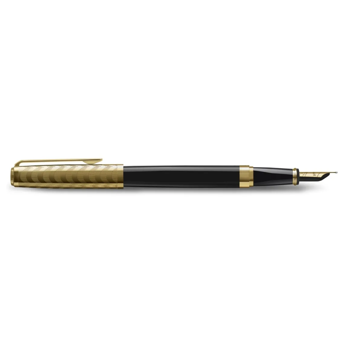 Stylo Plume (F) Waterman Exception De Luxe - La collection Opera - Noir et or - Profil