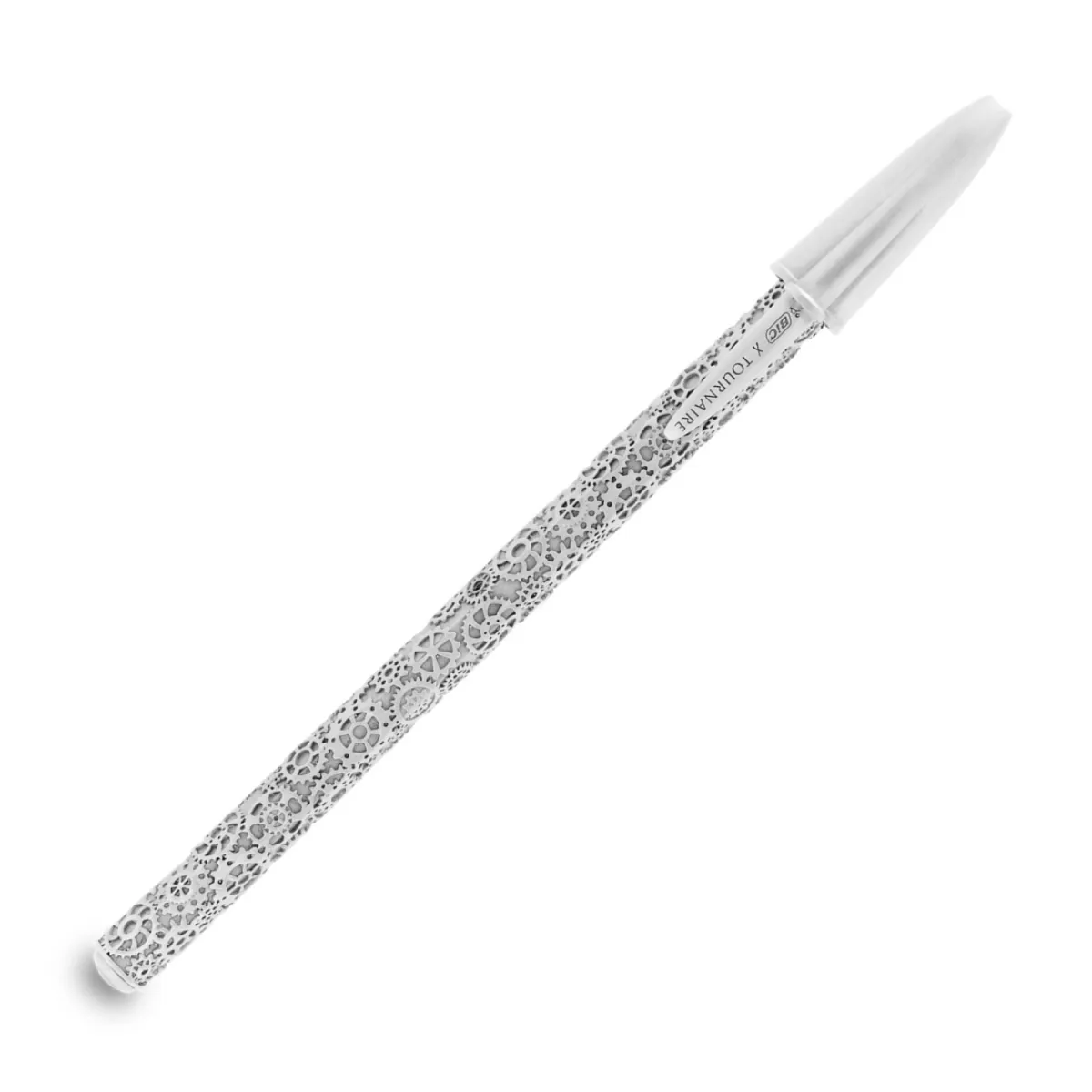 Stylo Bille BIC Cristal Maison Tournaire " Engrenages" blanc
