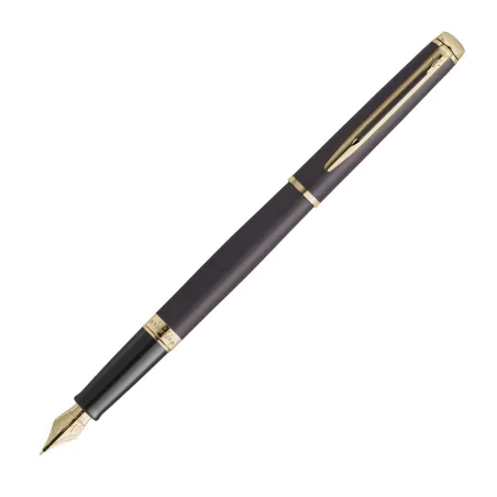 Stylo plume M Waterman® Hémisphère - L'édition Discrète "Metallic Black" GT - Noir Lave
