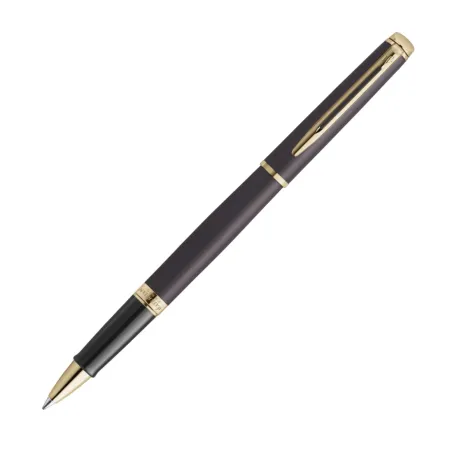 Stylo roller (F) Waterman® Hémisphère - L'édition Discrète "Metallic Black" GT - Noir Lave