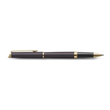 Stylo roller (F) Waterman® Hémisphère - L'édition Discrète "Metallic Black" GT - Noir Lave