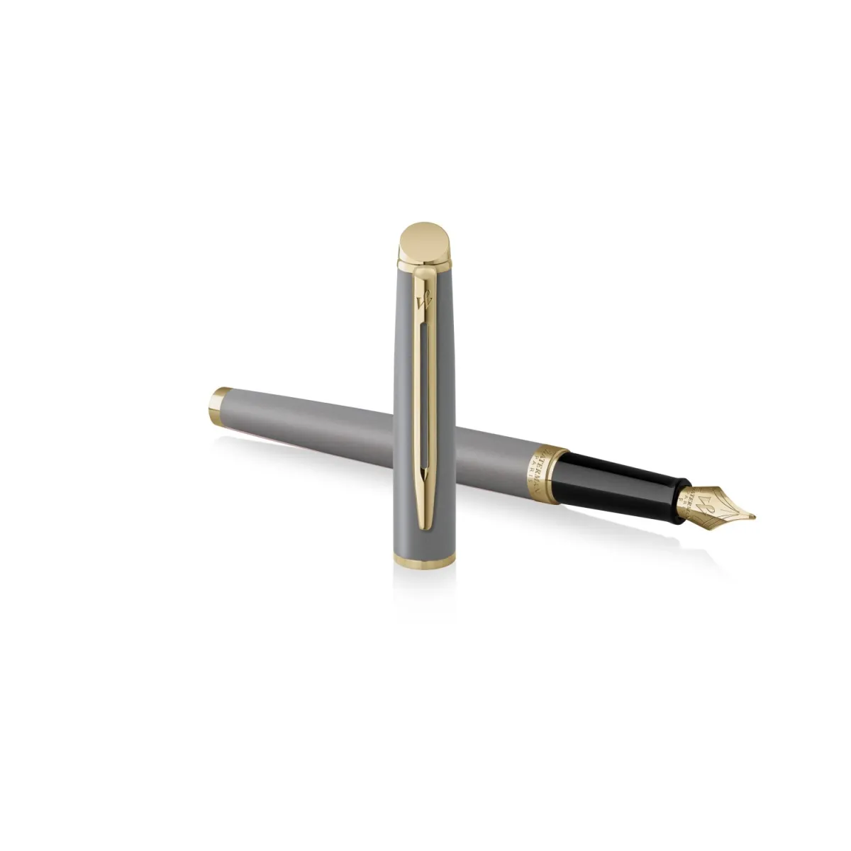Stylo plume (M) Waterman® Hémisphère - L'édition Discrète - Gris Pierre GT Métallisé - Ouvert