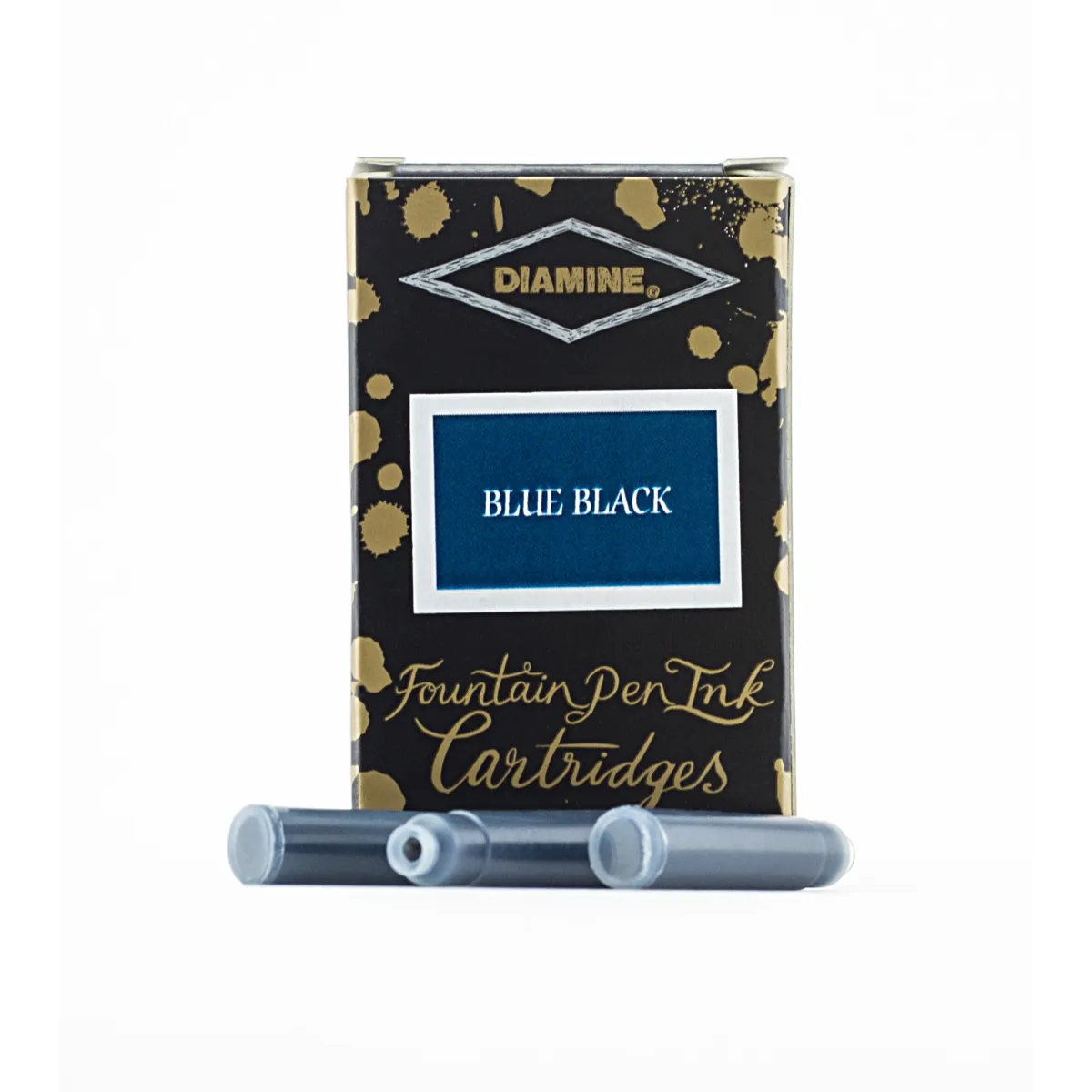 Cartouche d'encre Diamine Blue/Black - Pack 18 pcs