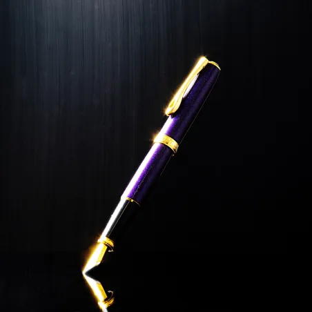 Stylo Plume Diplomat Excellence A2 Violet Rain GT - Plume M Or 14k