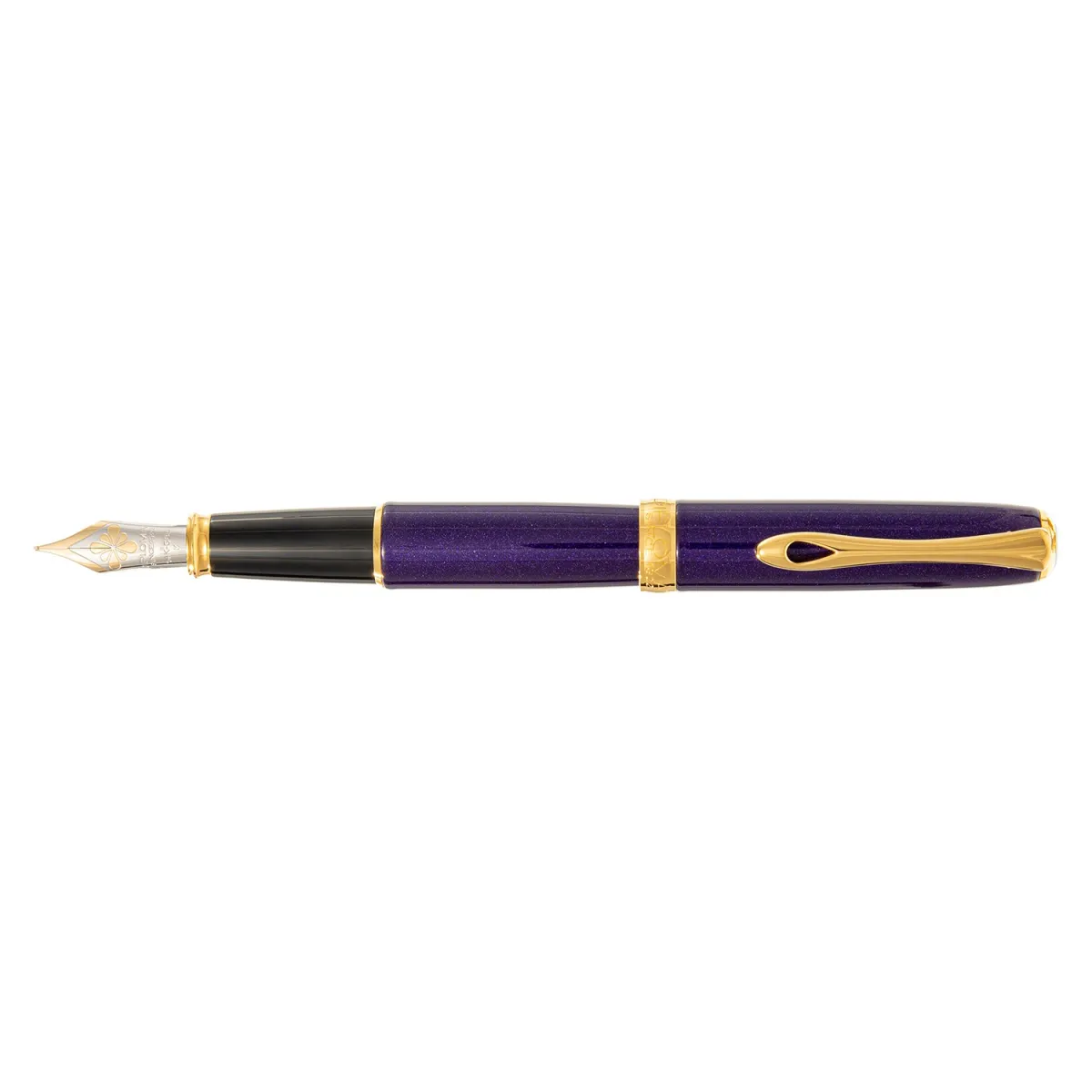 Stylo plume B Diplomat - Excellence A2 - Violet Rain GT - dessus