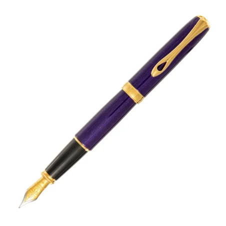 Stylo plume B Diplomat - Excellence A2 - Violet Rain GT - Doré