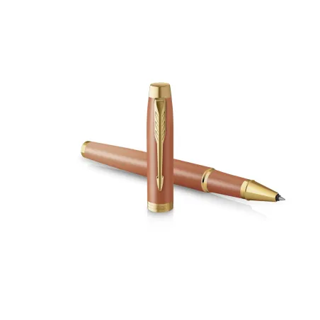 Stylo Roller (F) Parker IM - Writing Rituals - Orange Dégradé/Doré - Ouvert