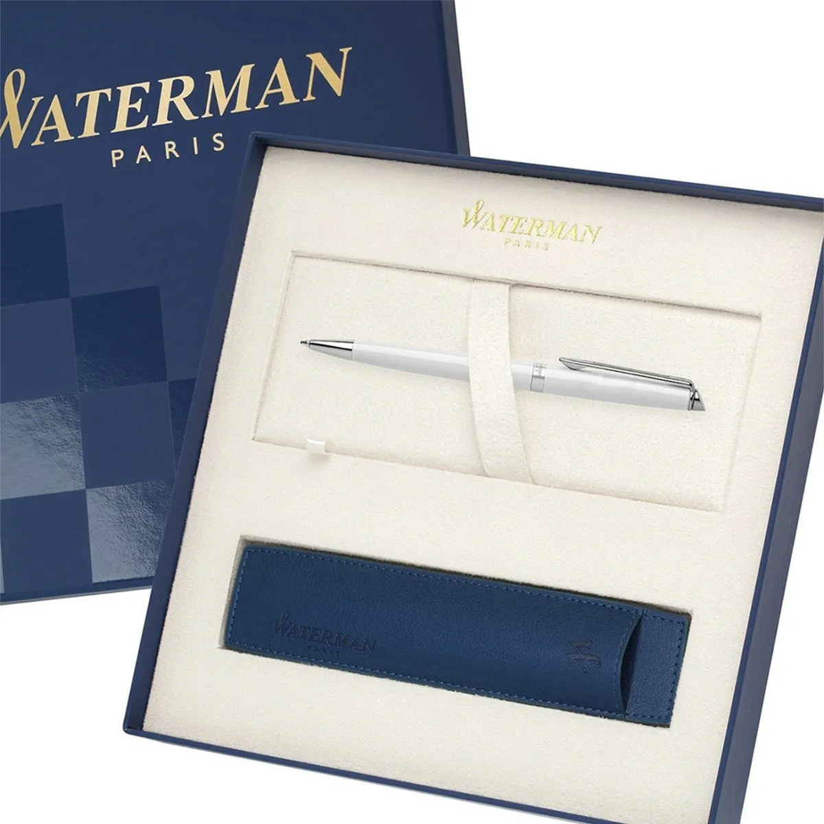 Coffret Stylo Bille avec Etui Waterman - Hémisphère - Blanc