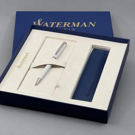 Coffret Stylo Bille avec Etui Waterman - Hémisphère - Blanc