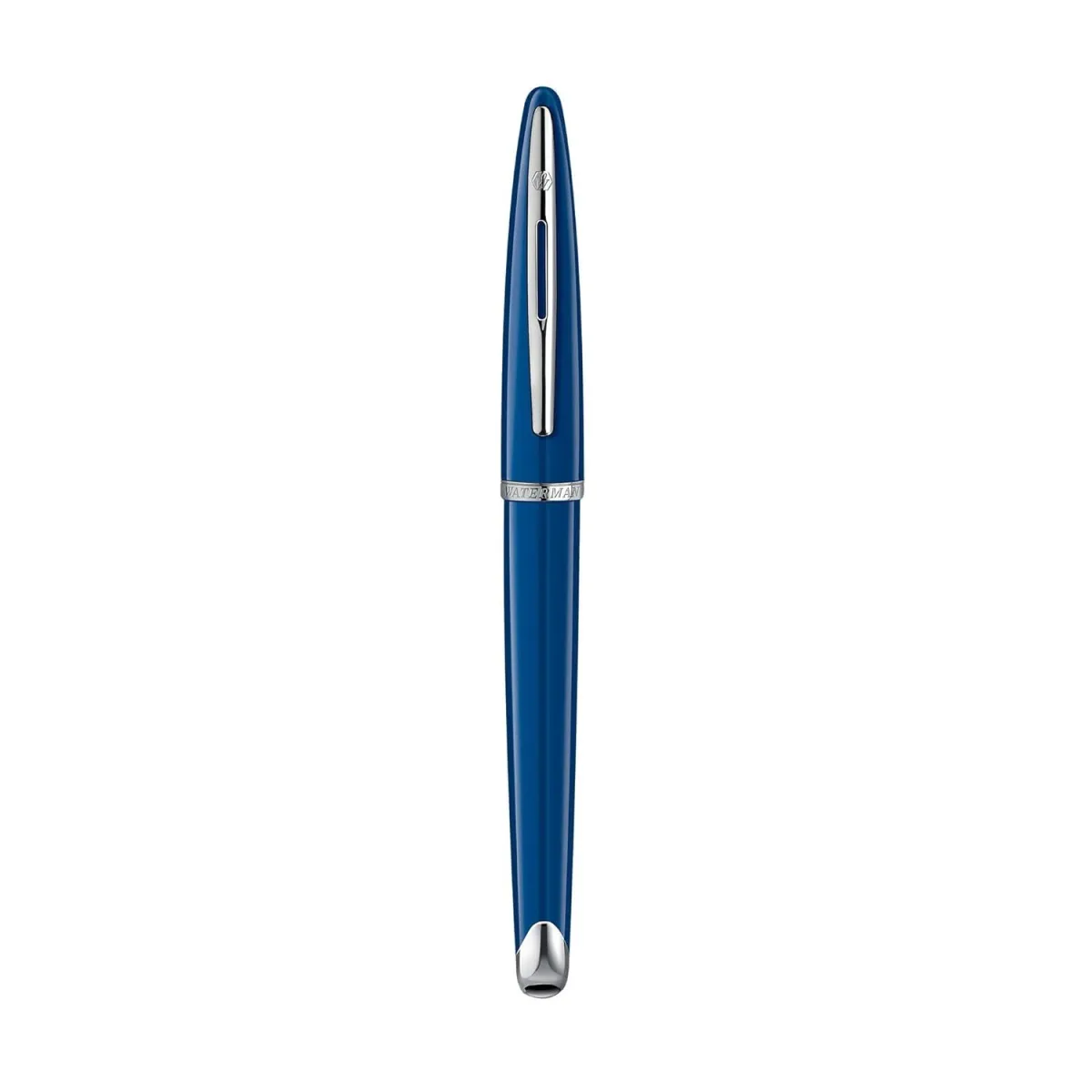 Stylo Roller Waterman Carène - Bleu Brillant Finitions Plaquées Palladium - Fermé