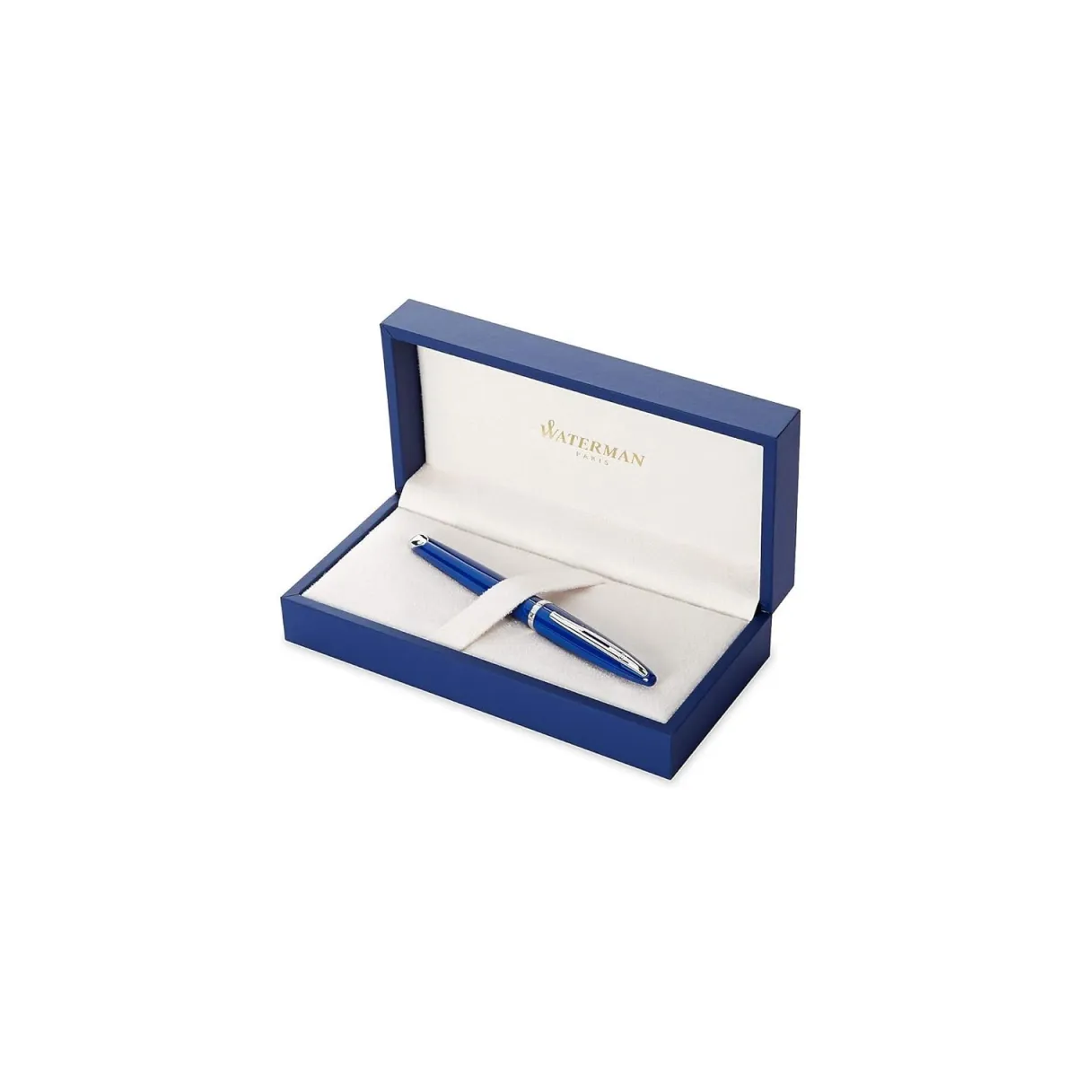 Stylo Roller Waterman Carène - Bleu Brillant Finitions Plaquées Palladium - Coffret