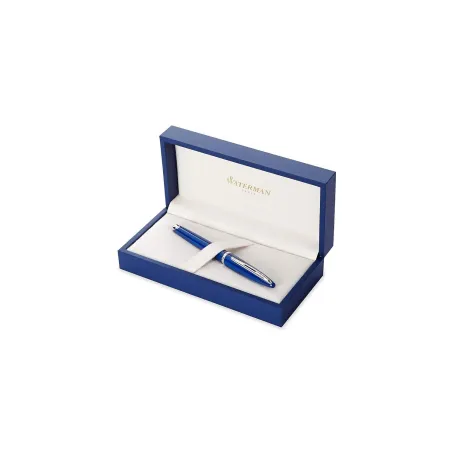 Stylo Roller Waterman Carène - Bleu Brillant Finitions Plaquées Palladium - Coffret