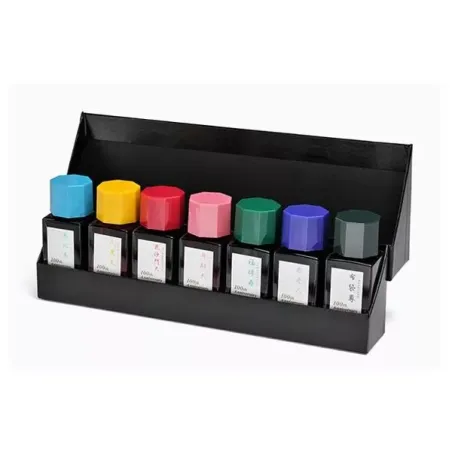 Pilot Iroshizuku – Les Encres du Centenaire Namiki - Édition limitée – Coffret de 7 flacons de 15 ml - Coffret